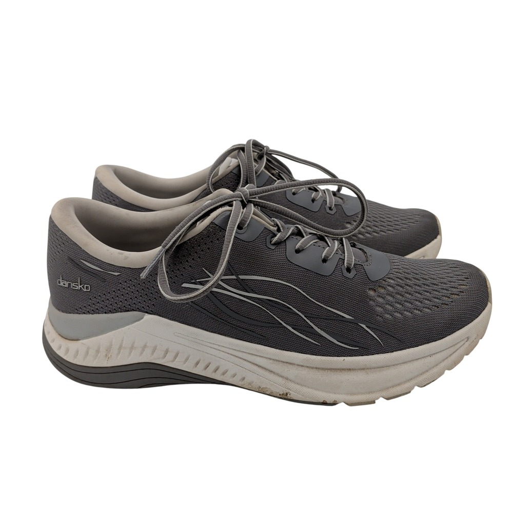 Dansko Pace Grey Mesh Walking Sneakers Womens Size 41 4205949400 Low Top Lace Up
